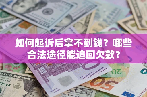 武汉如何起诉后拿不到钱？哪些合法途径能追回欠款？