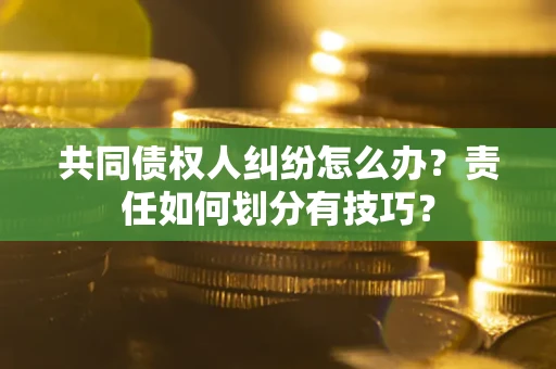 武汉共同债权人纠纷怎么办？责任如何划分有技巧？