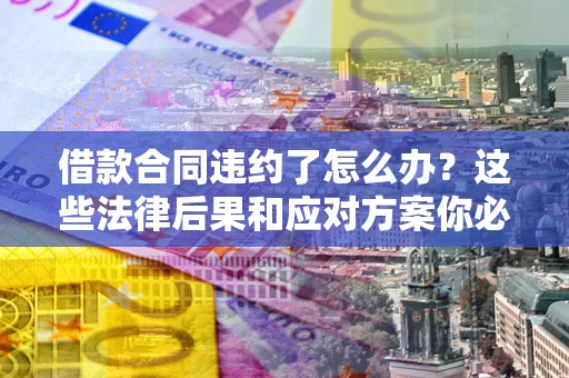 武汉借款合同违约了怎么办？这些法律后果和应对方案你必须知道