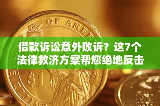 武汉借款诉讼意外败诉？这7个法律救济方案帮您绝地反击！