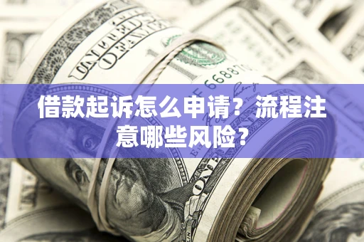 武汉借款起诉怎么申请？流程注意哪些风险？