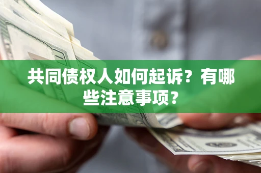 武汉共同债权人如何起诉？有哪些注意事项？
