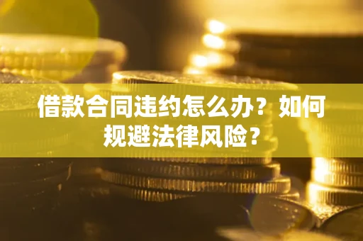 武汉借款合同违约怎么办？如何规避法律风险？