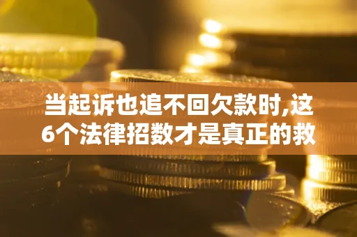 武汉当起诉也追不回欠款时,这6个法律招数才是真正的救命稻草